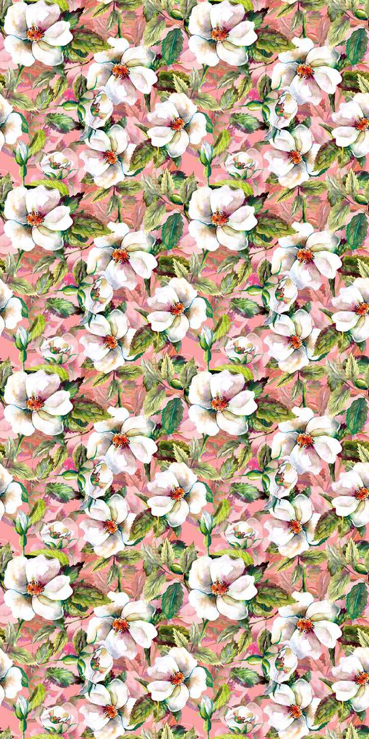 小清新田园花卉印花华亿平台图片