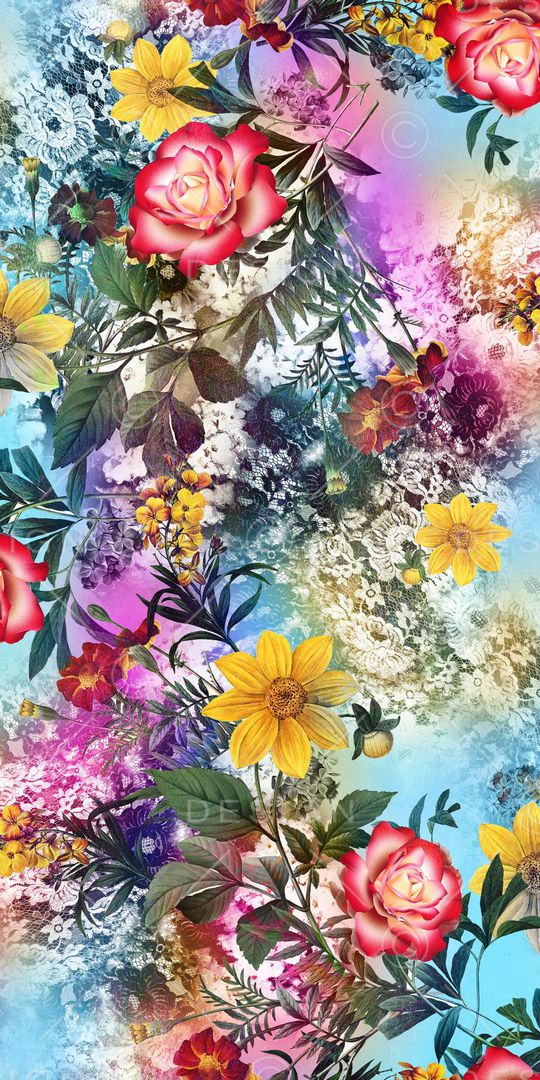 花卉印花华亿平台图片