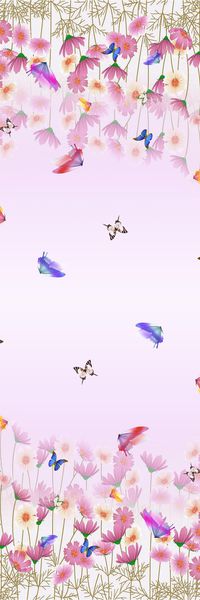 蝴蝶印花华亿平台图片