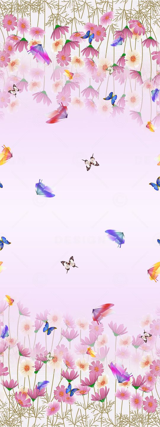 蝴蝶印花华亿平台图片