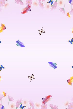 蝴蝶印花华亿平台图片