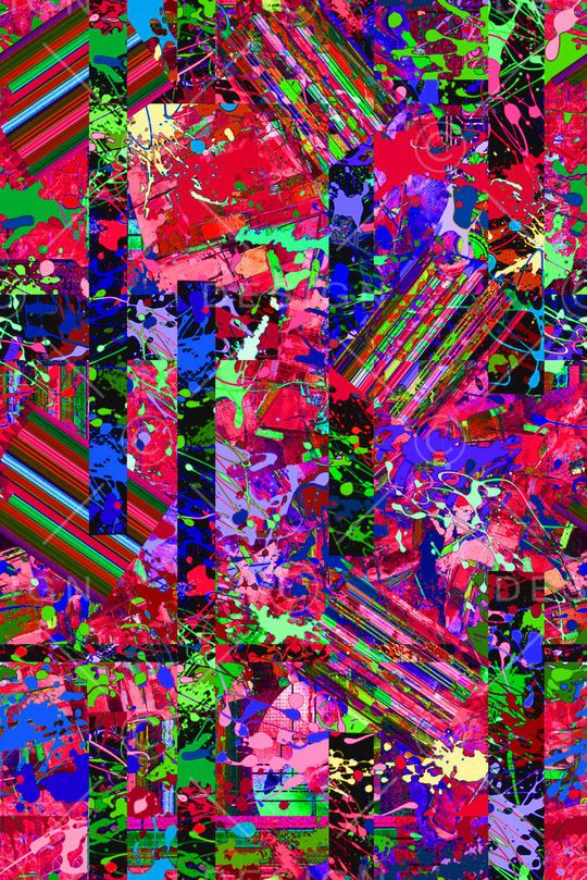 抽象炫丽涂鸦 女装印花华亿平台图片