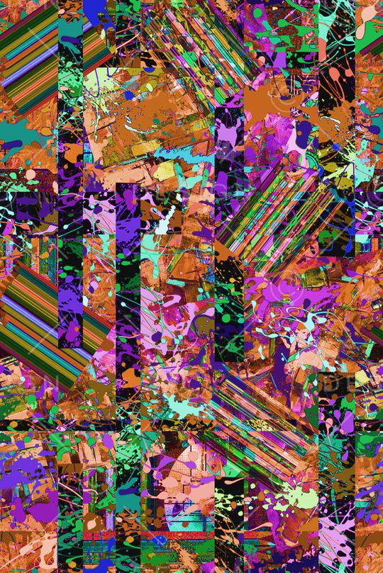 抽象炫丽涂鸦 女装印花华亿平台图片