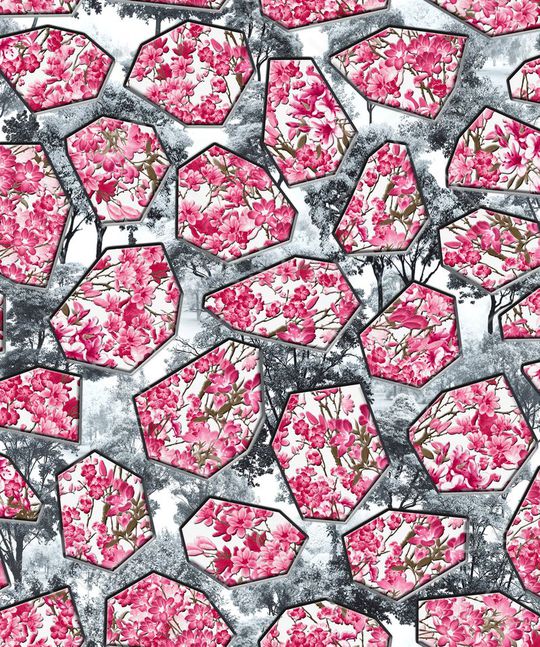 花卉印花华亿平台图片