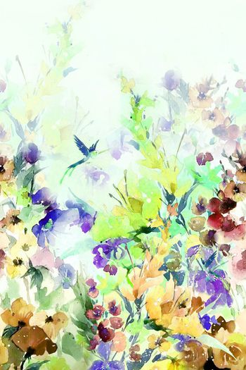 590071-手绘双边定位花丛