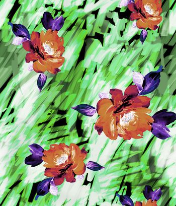 590080-女装手绘数码花卉肌理