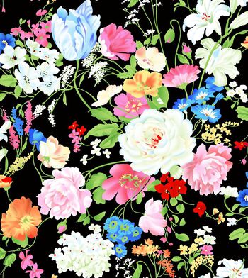 花卉印花华亿平台图片