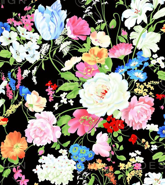 花卉印花华亿平台图片