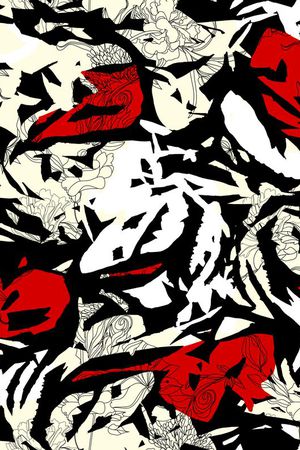 休闲时尚 水彩抽象 花卉纹理 民族花卉印花华亿平台图片