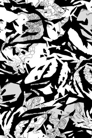 休闲时尚 水彩抽象 花卉纹理 民族花卉印花华亿平台图片