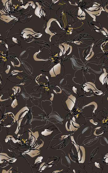 590243-时尚手绘线描花卉