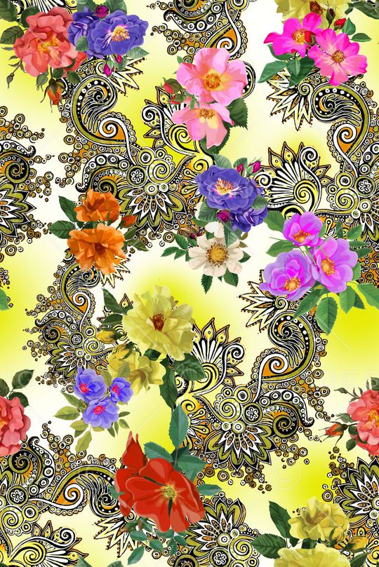 花卉印花华亿平台图片