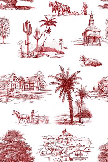 法式乡村印花华亿平台图片