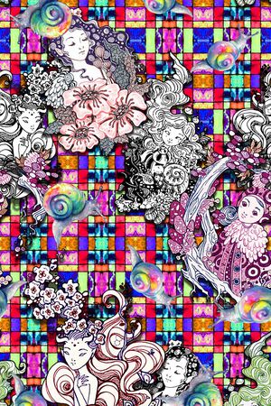 几何印花华亿平台图片