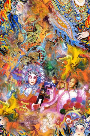 中国风印花华亿平台图片