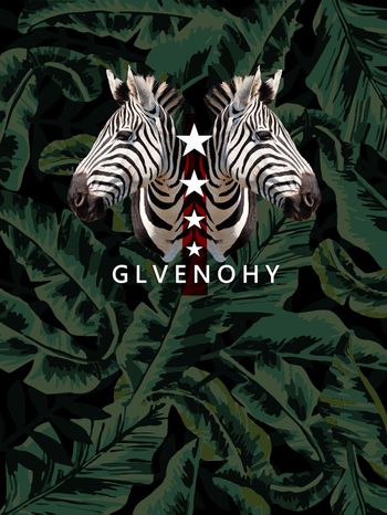 590393-纪梵希热带植物斑马