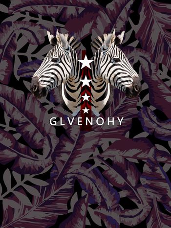 590395-纪梵希热带植物斑马