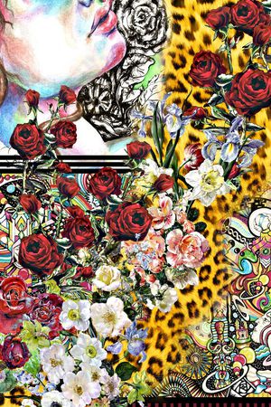 油画花卉印花华亿平台图片