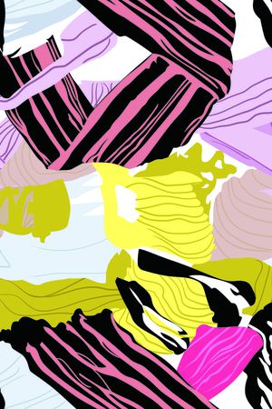 2017大牌抽象笔刷印花华亿平台图片