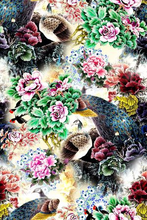 中国风印花华亿平台图片