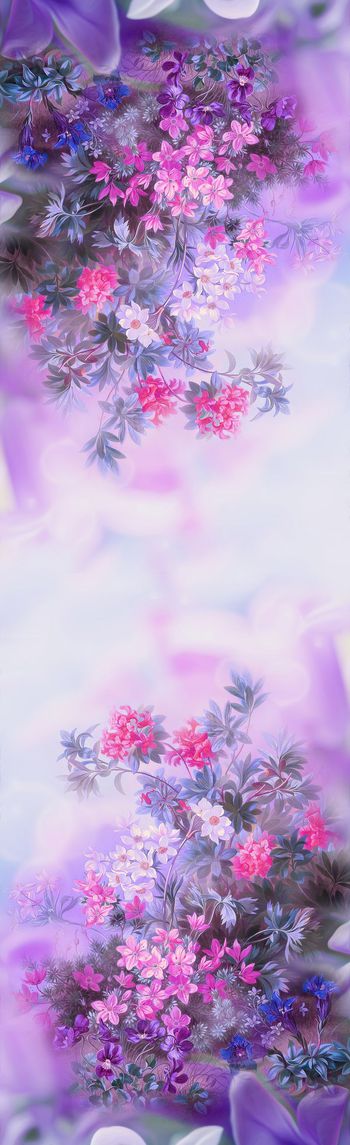 590544-田园油画小碎花长巾