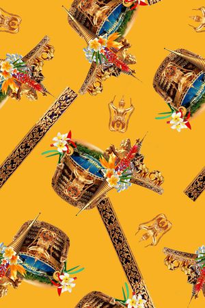 东南亚民族风印花华亿平台图片