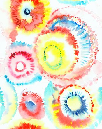 休闲时尚 水彩抽象 民族风印花华亿平台图片