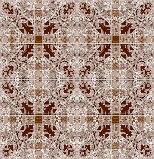 复古。几何印花华亿平台图片