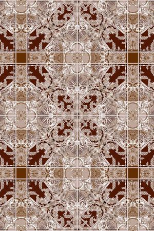 复古。几何印花华亿平台图片