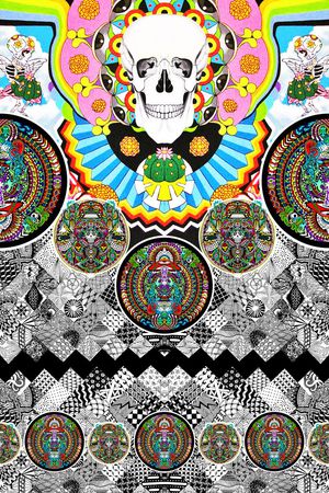 黑白印花华亿平台图片