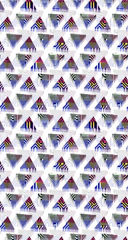 几何拼接印花华亿平台图片