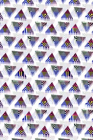 几何拼接印花华亿平台图片