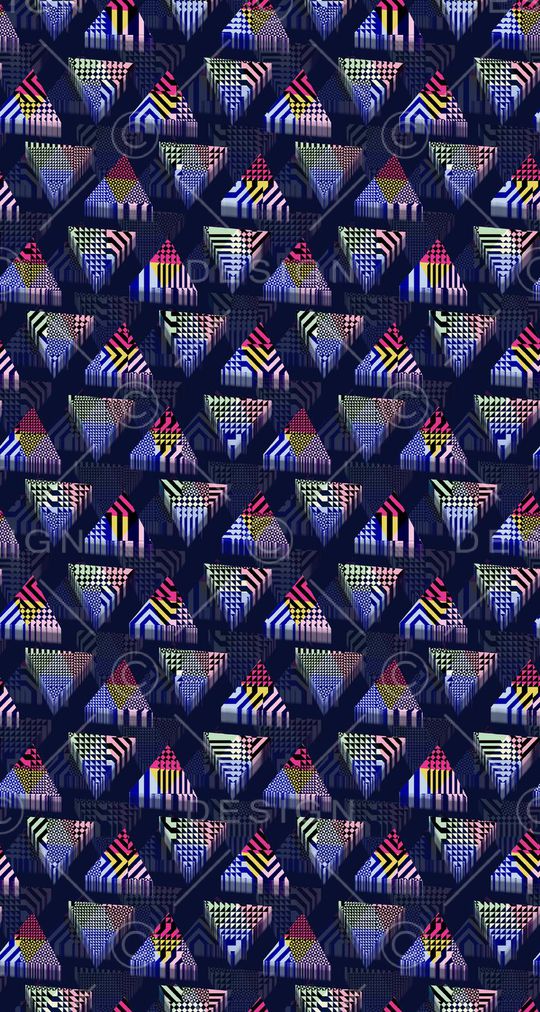 几何拼接印花华亿平台图片