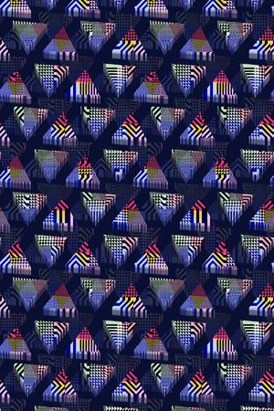 几何拼接印花华亿平台图片