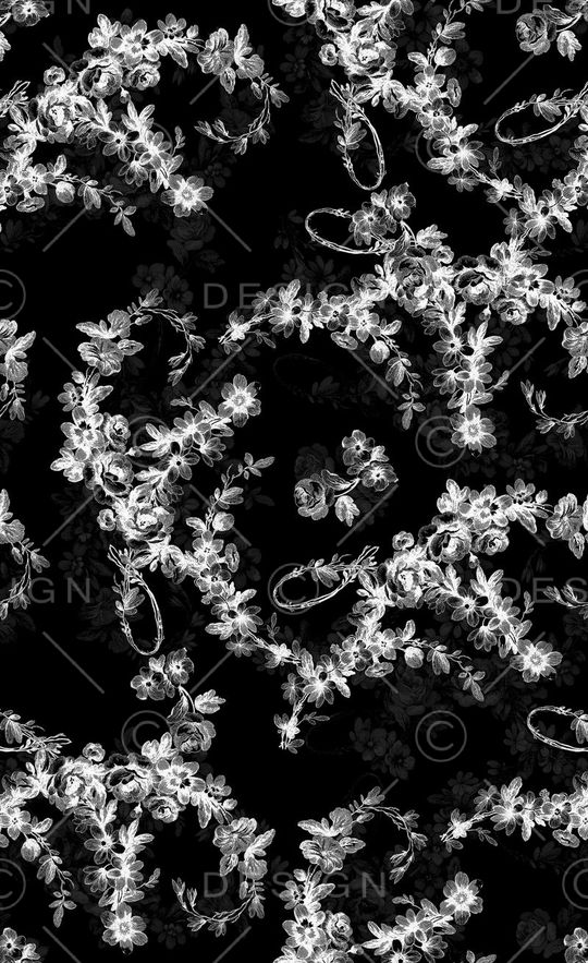 抽象时尚花卉印花华亿平台图片