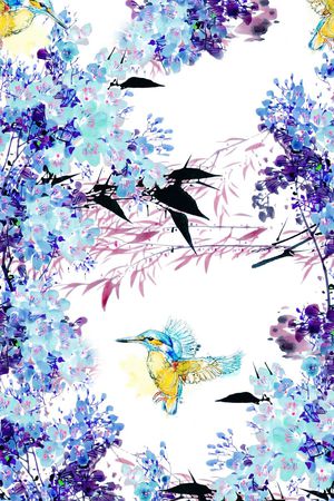 水彩印花华亿平台图片