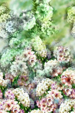 花卉、双边定位印花华亿平台图片