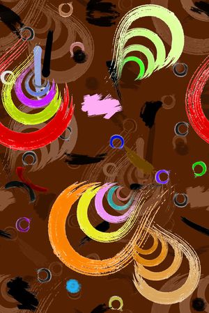 原创几何笔触印花华亿平台图片