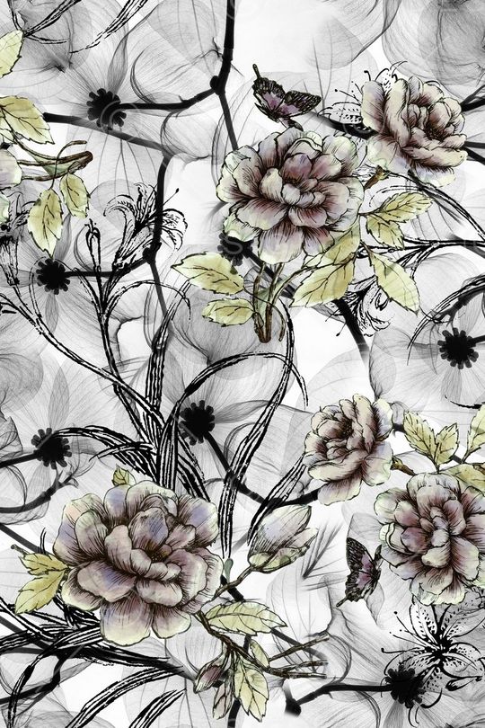 黑白线条印花华亿平台图片