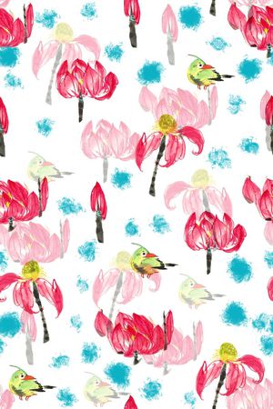 水墨印花华亿平台图片