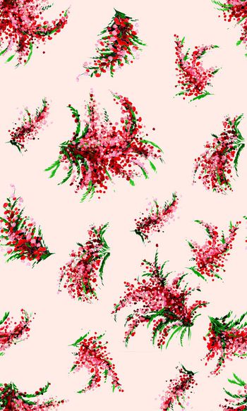 591217- 手绘花卉。