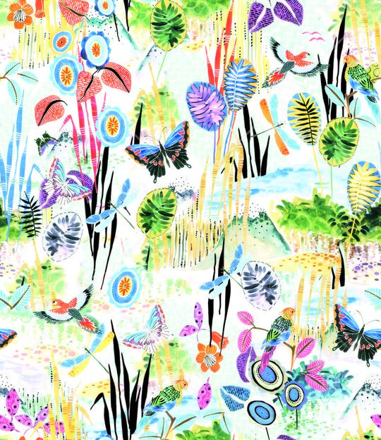 抽象花卉印花华亿平台图片