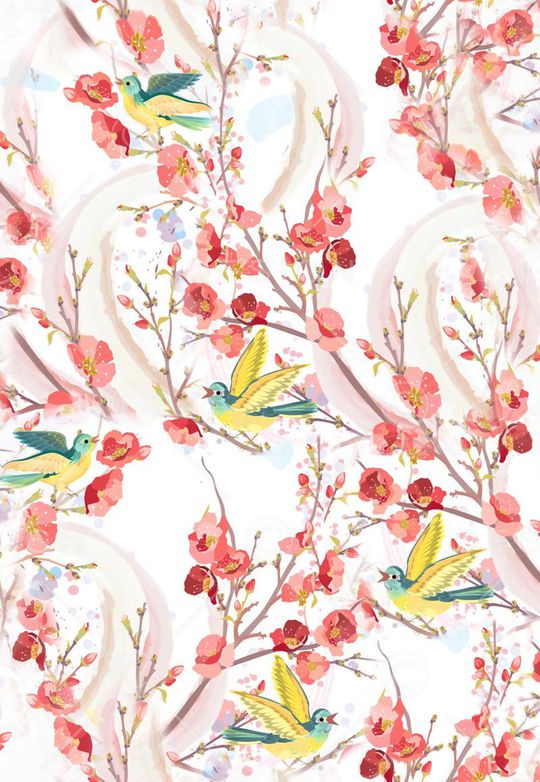 水墨风印花华亿平台图片