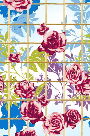 方格印花华亿平台图片