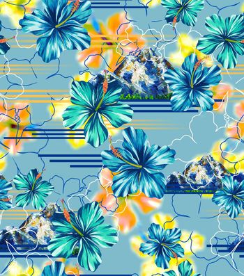 591380-沙滩热带印花