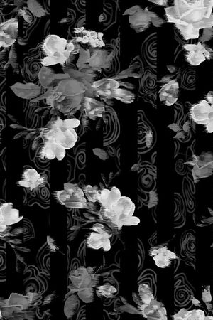 线描花朵印花华亿平台图片