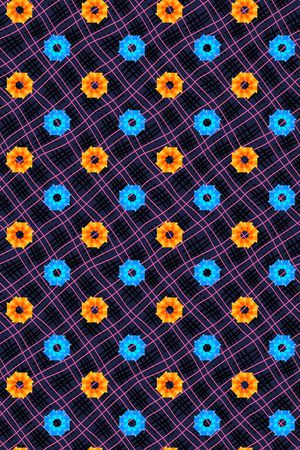 几何拼接印花华亿平台图片