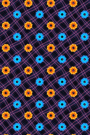 591562-格纹几何花朵