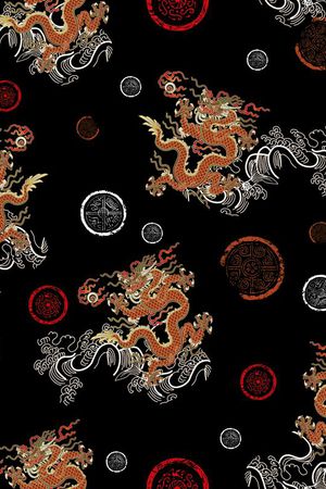 中国风印花华亿平台图片