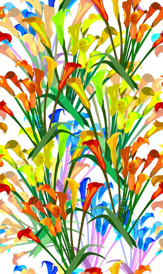 花卉花丛印花华亿平台图片